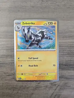 Pokemon TCG Zebstrika SVP201 Cosmos Holo Black Star Promo NM - Image 1