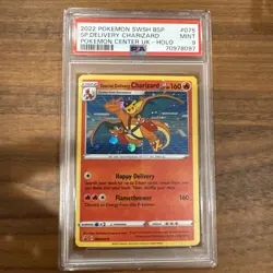2022 SWSH BSP #75 “Special Delivery Charizard” Pokemon Center UK Promo PSA 9 - Image 1