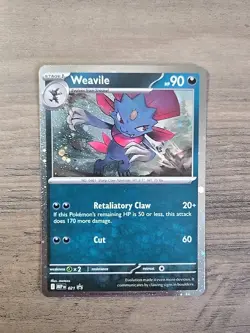 Pokemon TCG Weavile MEP 021 Black Star Cosmo Holo Promo NM - Image 1