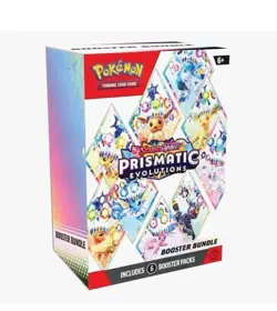 Pokemon TCG Scarlet vs Violet Prismatic Evolution Booster Bundle 6 Booster Pack - Image 1