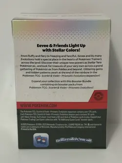 Pokemon TCG Scarlet vs Violet Prismatic Evolution Booster Bundle 6 Booster Pack - Image 3