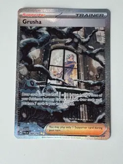 Pokemon Grusha 268/193 Full Art Holo Trainer-Supporter Sv02: Paldea Evolved SIR - Image 1