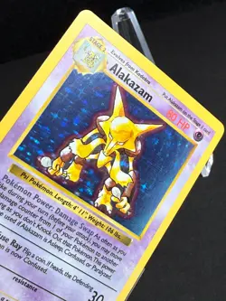 1999 Alakazam 1/102 Shadowless Holo Rare Base Set Pokemon - Image 2