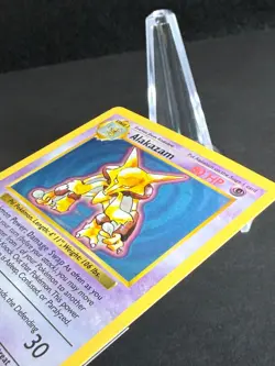 1999 Alakazam 1/102 Shadowless Holo Rare Base Set Pokemon - Image 4