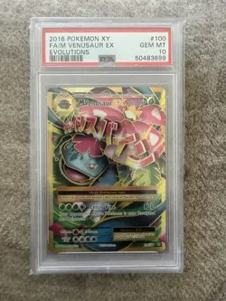 Pokemon M Venusaur EX Evolutions 100/108 Full Art Ultra Rare Holo PSA 10 - Image 1