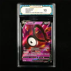 TQG 10 GEM MINT 2022 Pokemon ENG Unown V 065/195 RARE HOLO - Image 1
