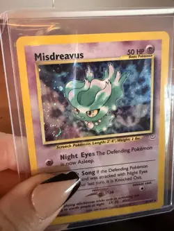 SWIRL Misdreavus 11/64 Neo Revelation Holo Rare Unlimited 2000 Pokemon TCG - Image 3
