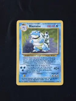 Pokemon TCG Blastoise 2/102 Base Set 1999 WOTC Vintage Holo Rare MP - Image 1