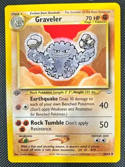 Pokemon 2002 Neo Revelation 1st Edition GRAVELER 30/64 NM - never played - Image 1