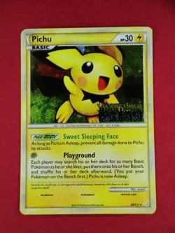 ✨ PRERELEASE PICHU PROMO ✨ Pokemon | HeartGold SoulSilver 28/123 | Holo-Foil | - Image 1