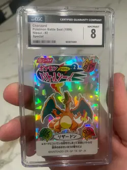 Pokemon 1999 Charizard Battle Seal Nissui #2 Special CGC 8 NM/Mint - Image 1