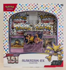 Alakazam ex Collection Box Scarlet & Violet 151, 4 Booster Packs Pokemon TCG New - Image 1