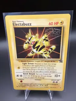Electabuzz Pokemon TCG 1999 Stamped WB Kids First Movie Promo LP - Image 1
