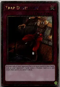 Trap Dustshoot (Platinum Secret Rare) Platinum Secret Rare Quarter Century Stamp - Image 1