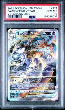 2022 POKEMON JPN SWORD & SHIELD VSTAR UNIVERSE #221 FULL ART/MEWTWO VSTAR PSA 10 - Image 1