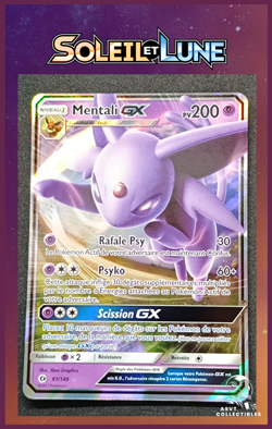 Carte Pokemon Mentali GX 61/149 SL1 Soleil Et Lune de base FR NM - Image 1