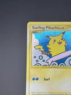 Pokemon TCG— Surfing Pikachu Holo 114/111 Rising Rivals Secret Rare -Holo Bleed - Image 2