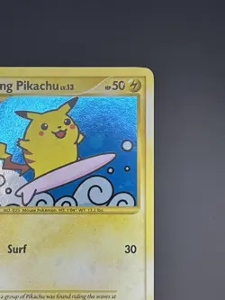 Pokemon TCG— Surfing Pikachu Holo 114/111 Rising Rivals Secret Rare -Holo Bleed - Image 3