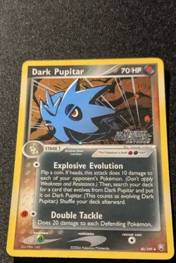 Pokemon EX TEAM ROCKET RETURNS - #40/109 Pupitar - Reverse Holo - ENG - LP - Image 4