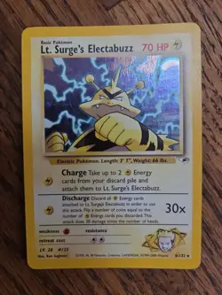Lt. Surge's Electabuzz - Pokemon Gym Heroes 6/132 - Holo - Ungraded - Image 1