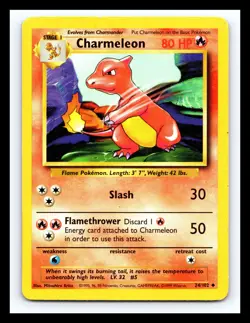 💥 CHARMELEON | Pokemon TCG 1999 | (Base Set) Non Holo Vintage # 24/102 - Image 1
