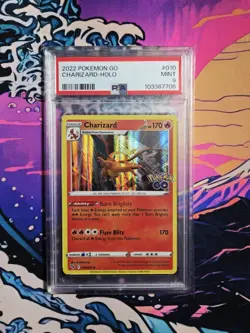 2022 Pokemon Go Charizard Holo #010 PSA Mint - Image 1