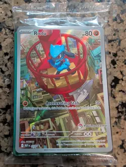 Riolu 010 Mega Evolution Promo Pokemon Center Holo 80 HP Sealed - Image 1