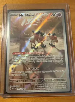 Mr. Mime 179/165 SV 151 English Illustration Rare Pokemon NM - Image 1