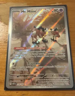Mr. Mime 179/165 SV 151 English Illustration Rare Pokemon NM - Image 2