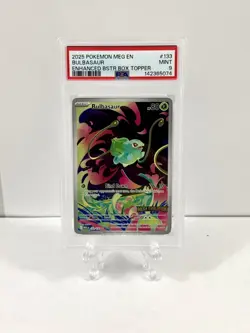 PSA 9 Bulbasaur Illustration Rare Mega Evolution enhanced Pokemon stamped 2025 - Image 2