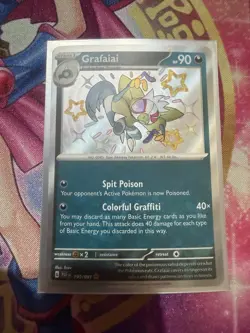 Grafaiai 190/091 Paldean Fates Baby Shiny Holo Rare Pokemon TCG - NM - Image 1