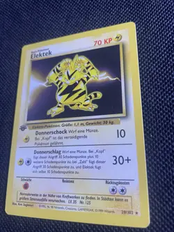 1999 Pokemon 1st Edition German Electabezz (Elektek) 20/102 Basic Pokemon Set. - Image 2