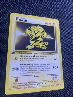 1999 Pokemon 1st Edition German Electabezz (Elektek) 20/102 Basic Pokemon Set. - Image 3