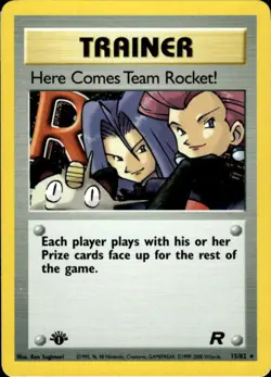 Pokemon Here Comes Team Rocket! 15/82 Team Rocket Holo Rare 1st Edition NM - Image 1