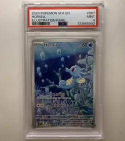 Pokemon TCG Shrouded Fable Horsea 067/064 Illustration Rare PSA 9 Mint - Image 1