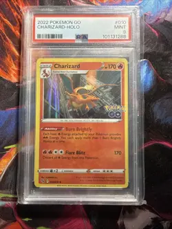 2022 Pokemon Go Charizard Holo #010 PSA Mint - Image 1