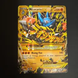 Pokemon M Lucario EX Mega Full Art Secret Rare Holo XY-Furious Fists 113/111 - Image 1