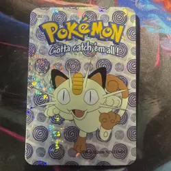 Pokemon Meowth Vintage Pocket Monsters Vending HOLO Prism Sticker 2000 Nintendo - Image 1