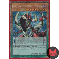 Yugioh Odd-Eyes Pendulum Dragon CT12-EN001 Platinum Secret Rare LP - Image 1