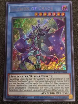 Yugioh Illusion of Chaos BACH-EN034 Secret Rare 1st Ed NM - Image 1