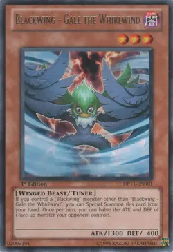 Yugioh! MP Blackwing - Gale the Whirlwind - DP11-EN001 - Rare - 1st Edition Mode - Image 1