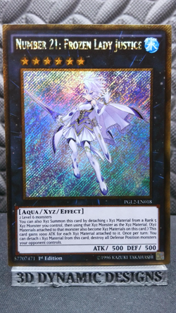 | Yugioh Number 21: Frozen Lady Justice PGL2-EN018 1st Secret Rare NM 🔥 | - Image 1