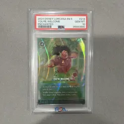 2024 DISNEY LORCANA EN 5-SHIMMERING SKIES ENCHANTED #213 YOU'RE WELCOME PSA 10 - Image 1