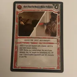 STAR WARS CCG REFLECTIONS II LIGHT SIDE PREMIUM CARD SORRY ABOUT THE MESS & BLAS - Image 1