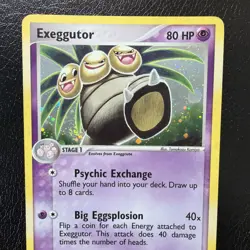 Pokemon Card - Exeggutor FireRed & LeafGreen 5/112 Holo Rare LP With Swirl🌀 - Image 2