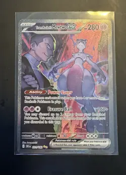Pokemon Team Rockets Mewtwo EX Special Illustration Card 231/182 Destined Rivals - Image 4