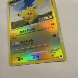 Pikachu 70/100 Reverse Holo Platinum Stamped Pokemon Cards LP - Image 4