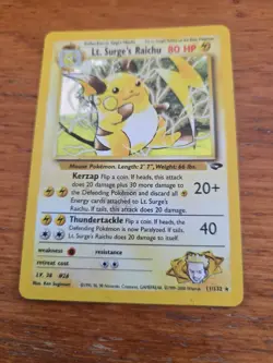 Lt. Surge’s Raichu - Gym Challenge Rare Holo 11/132 Pokemon Card Rare - Image 2