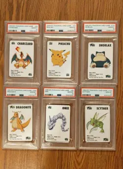 POKEMON 1998 KFC CARD GAME SET OF 6 WITH CHARIZARD & PIKACHU ALL PSA 10'S - Image 1