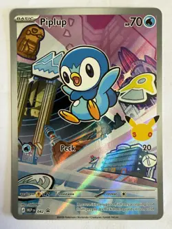 Pokemon 1st Partner Illustration Rare Turtwig Chimchar Piplup 3 Card Lot - Image 4